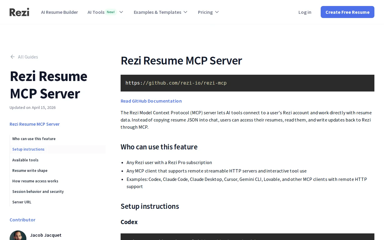 Resume MCP