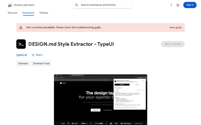 Chrome extension that extracts styles and generates DESIGN.md files