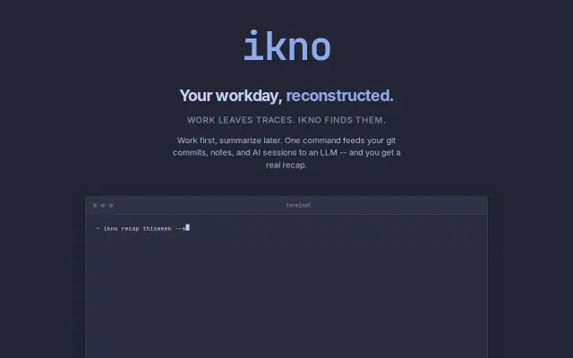 ikno – Your Claude Code sessions are a data source nobody is using