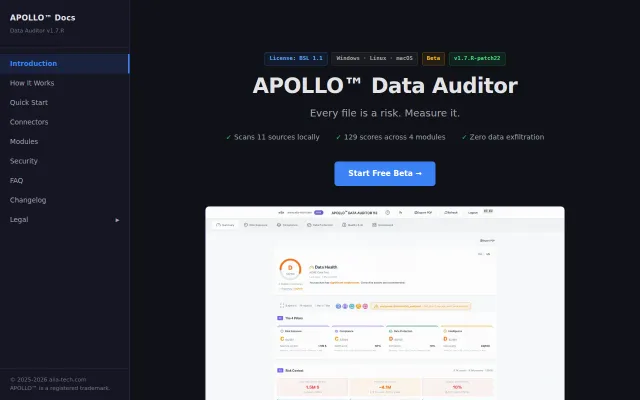 Apollo – local-first data risk audit for SMBs