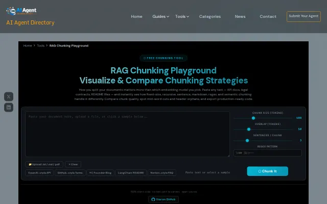 RAG chunking playground: visualize how your docs get split