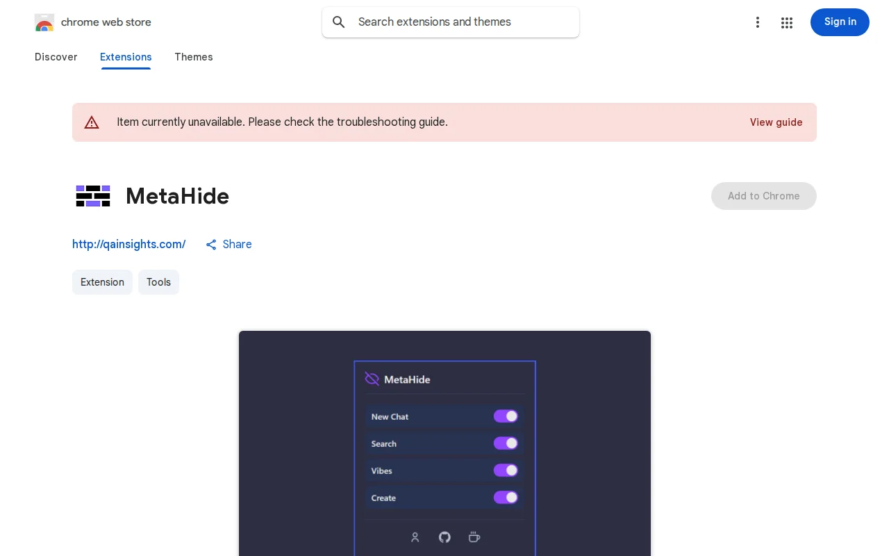 MetaHide – Hide Vibes in Meta.ai:)