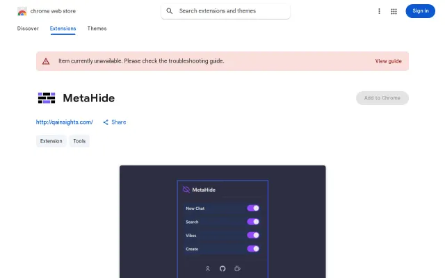 MetaHide – Hide Vibes in Meta.ai:)