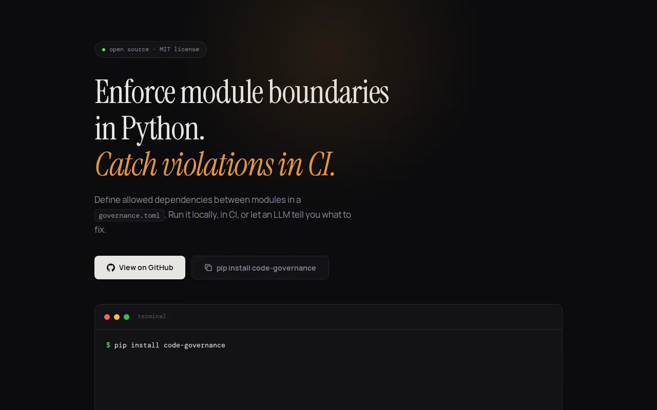 Code-Governance – easy-to-use architecture linter