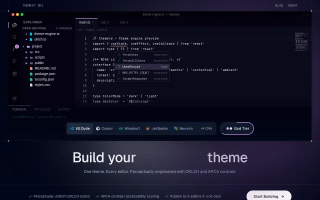 Themery – A theme engine that compiles one palette to every major IDE