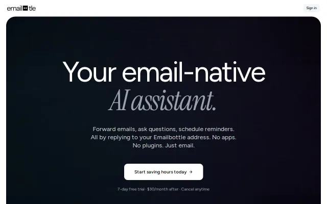 I built Emailbottle – AI email assistant, no inbox access