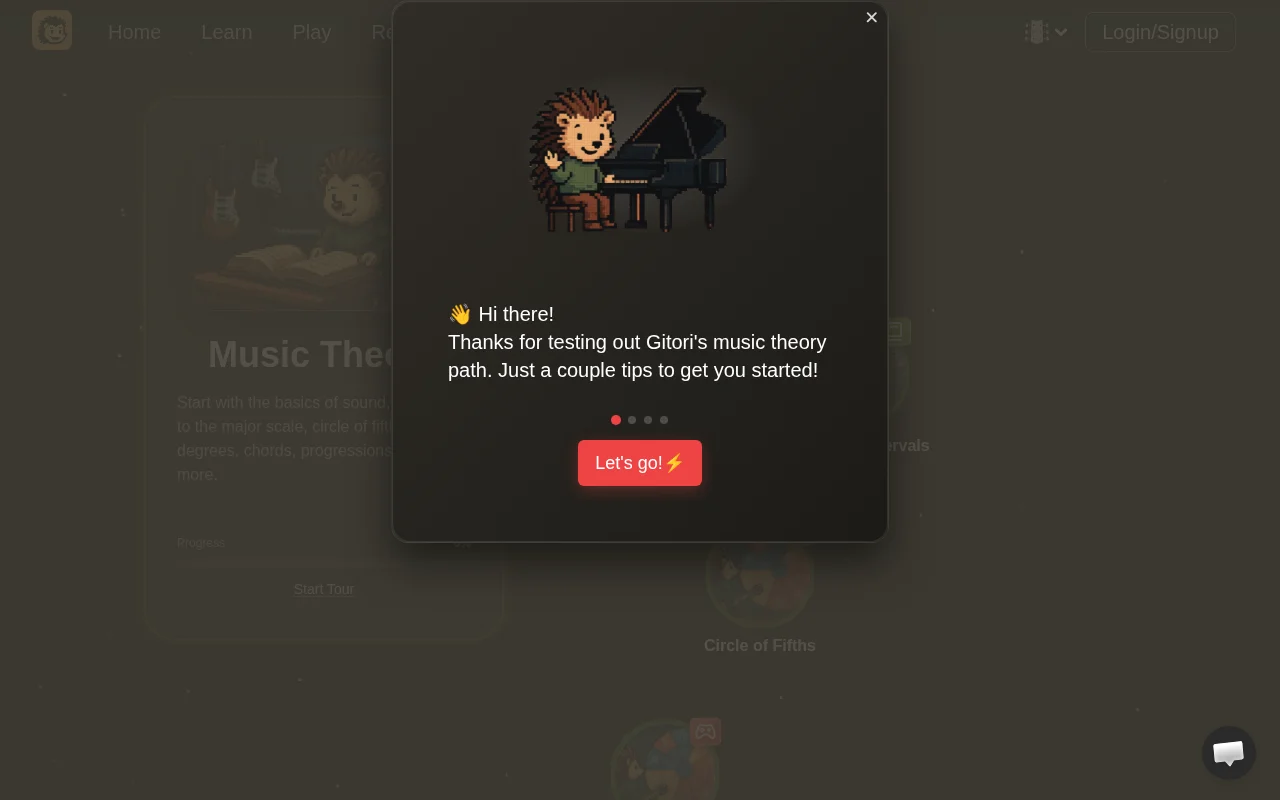 I built a music theory course with games and spaced repetition