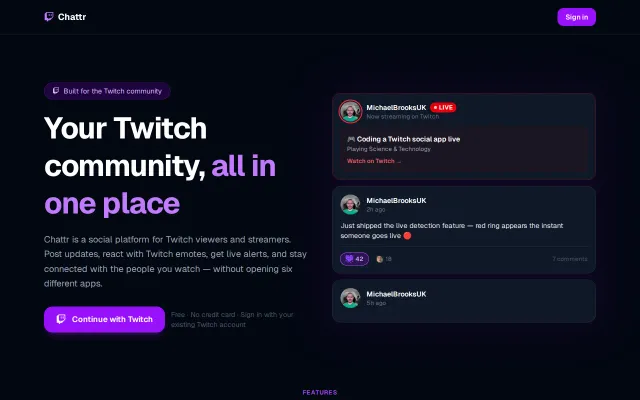 I built a Twitch social network