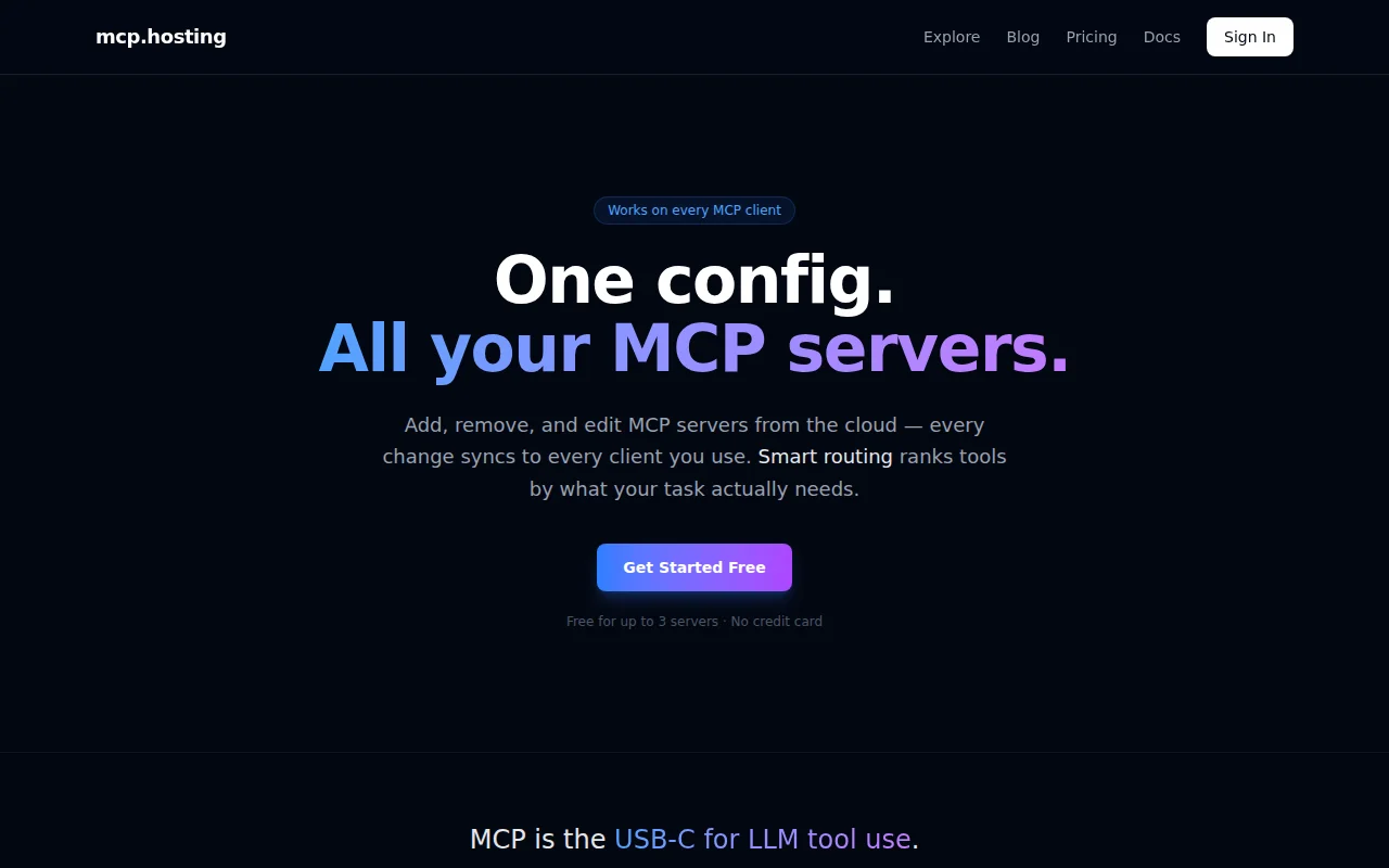 mcp.hosting – The easiest way to install MCP servers