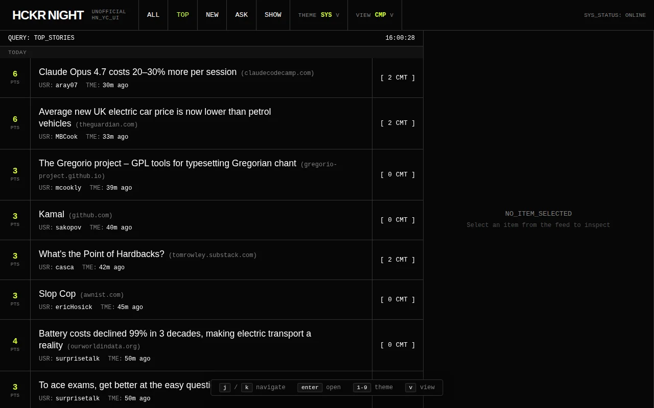 Dark Mode for Hacker News