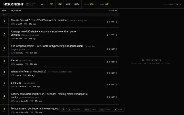 Dark Mode for Hacker News