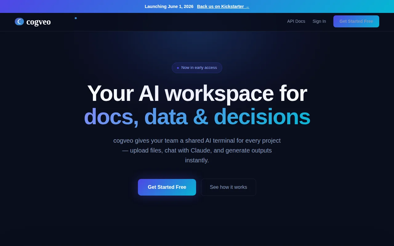 Cogveo–Schedule AI agents to run Python on your files and email results