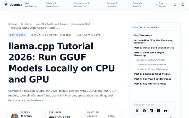 Llama.cpp Tutorial 2026: Run GGUF Models Locally on CPU and GPU