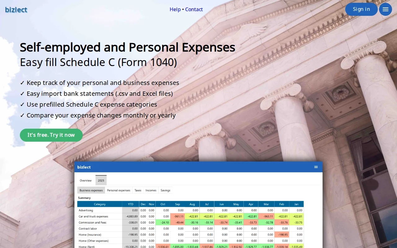 I made a self-employed expense keeper