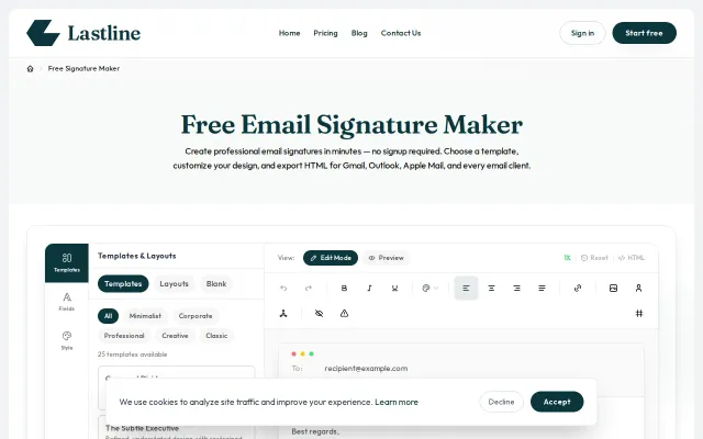 Free Email Signature Builder