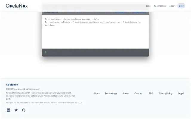 Coelanox – auditable inference runtime in Rust (BERT runs today)