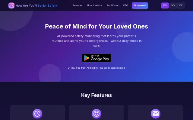 How Are You-elderly fall detection app I built solo with AI in 6 months