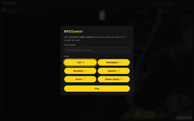 NYC Guessr – GeoGuessr for NYC but with live video cam footage