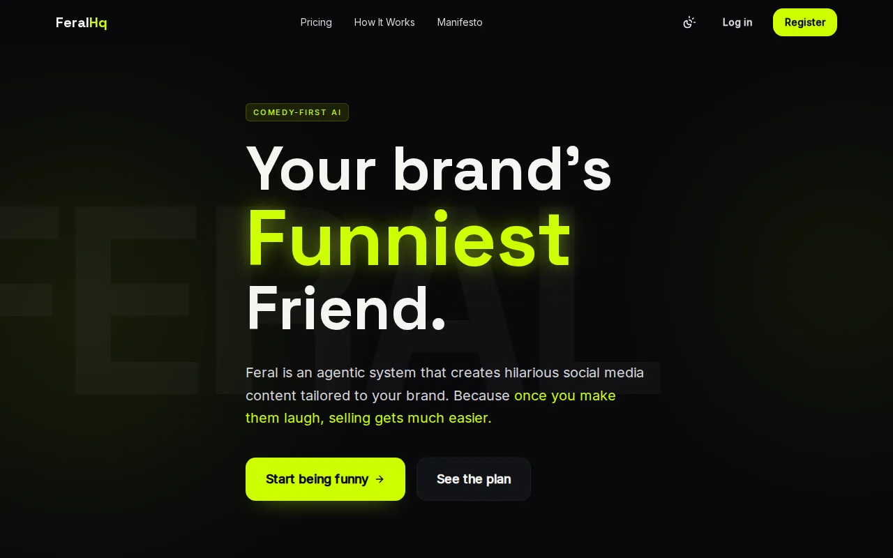 FeralHq – The funniest AI driven content generation engine