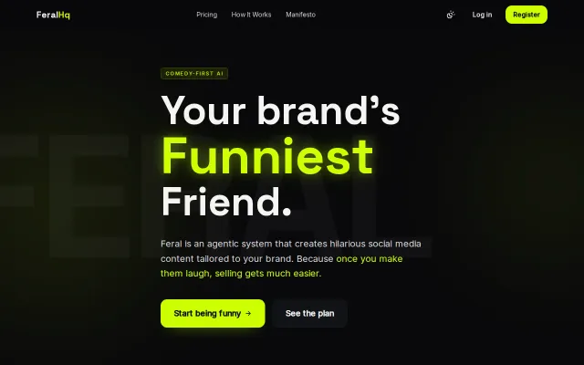 FeralHq – The funniest AI driven content generation engine