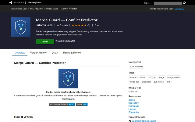 VS Code extension that predicts Git merge conflicts before they happen