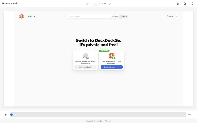 Make an immutable web flipbook from any doc, video or browser replay