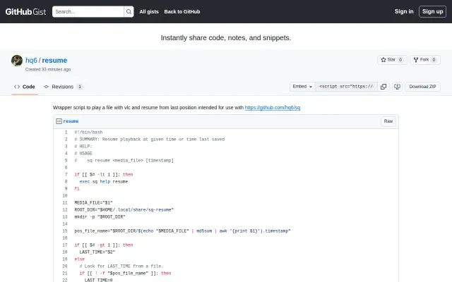 Resume Script for VLC
