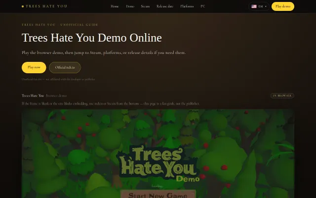 Trees Hate You Guide – play the demo