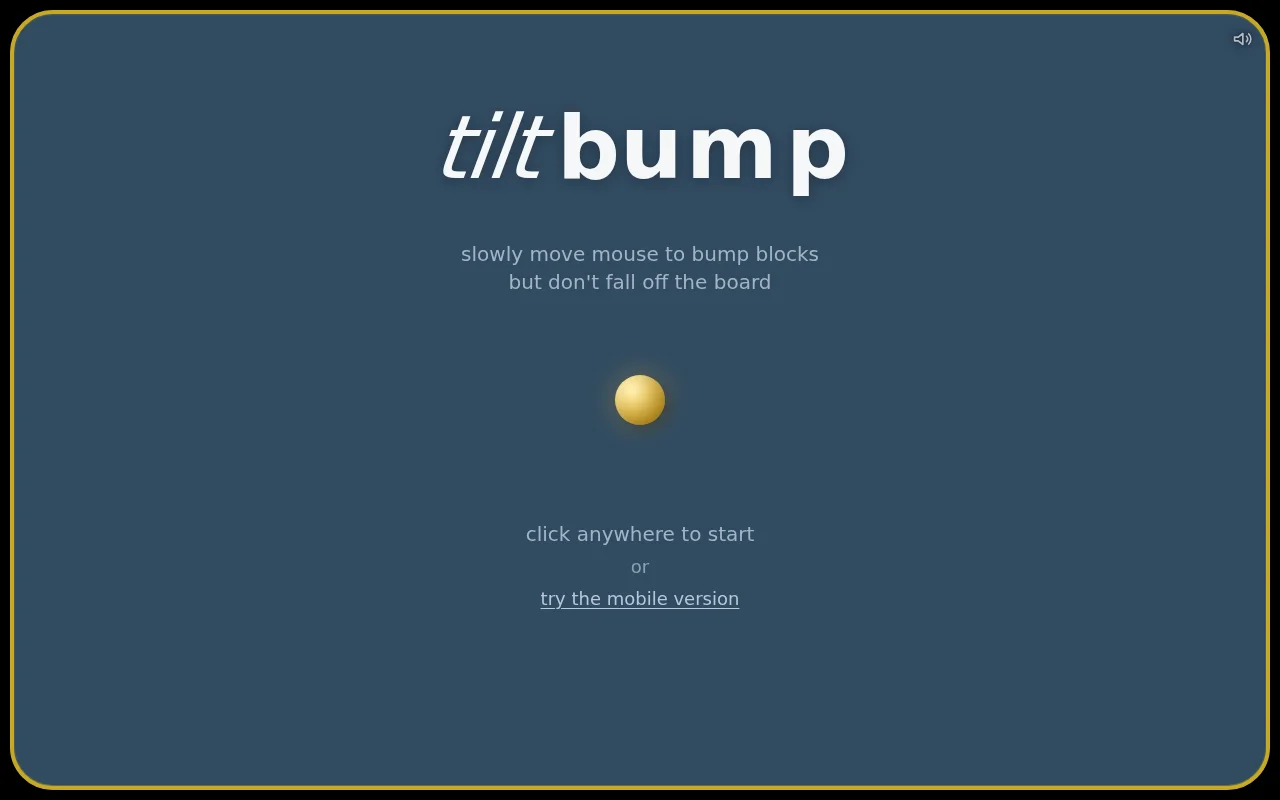 Tiltbump – another game in a single HTML file