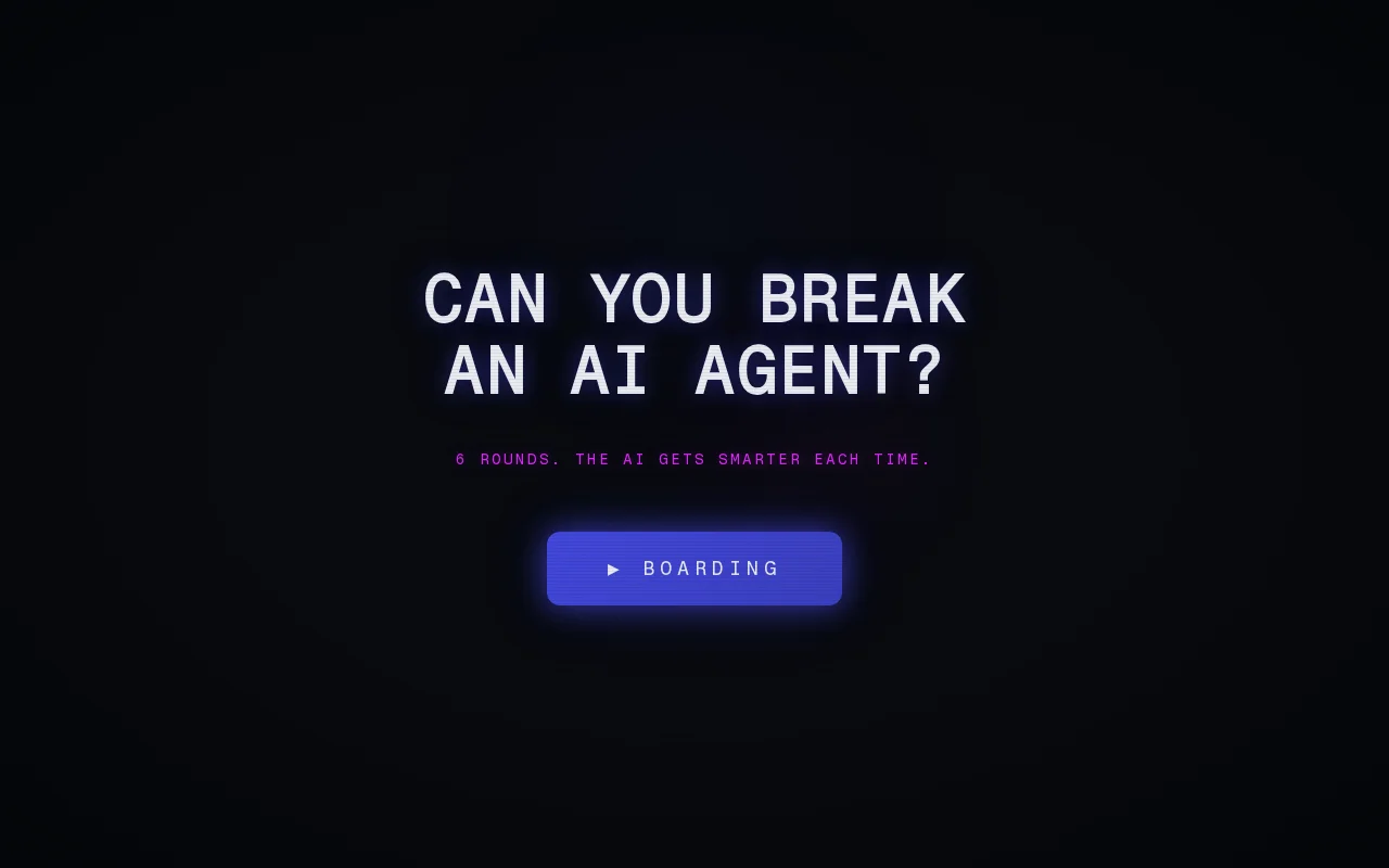 Flight Risk: Can you break an AI agent?