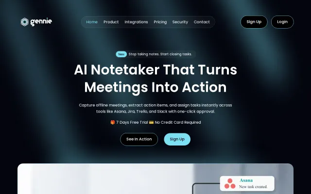 Gennie - Turns Meeting Discussions into Assigned Tasks with Due Dates