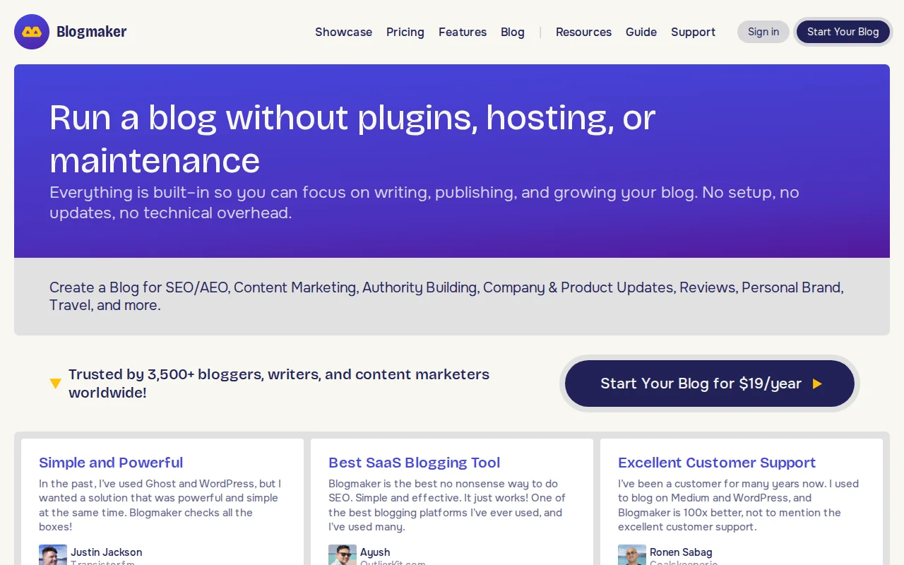 I built a blogging platform (5 years in, struggling with distribution)
