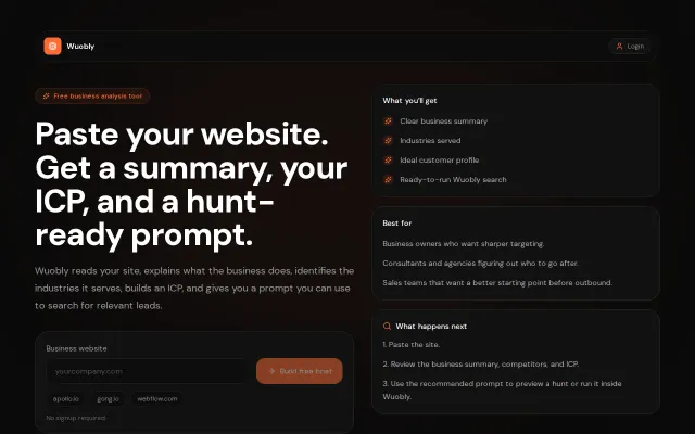 A free business analysis tool powered by AI