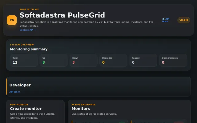 PulseGrid – real-time monitoring in C++