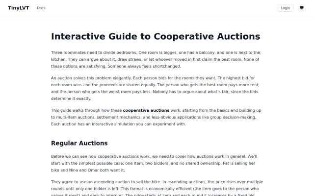 Interactive Guide to Cooperative Auctions