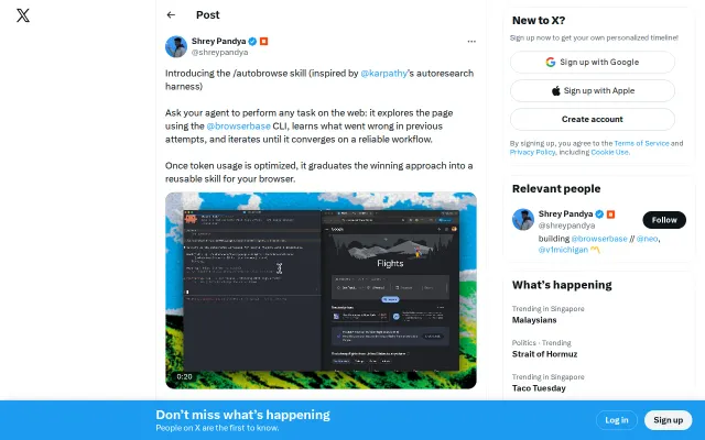 Autobrowse – a self-improving harness for learning browser tasks