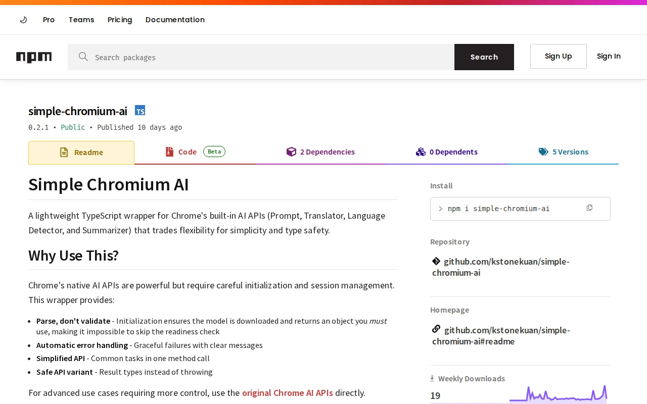I made a simpler API for Chrome's on-device LLM