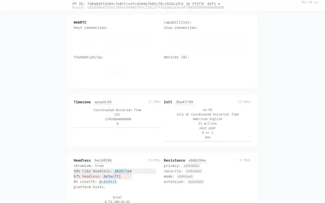CreepJS Browser Fingerprinting