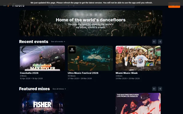 Floors – DJ mix discovery built around a music knowledge graph