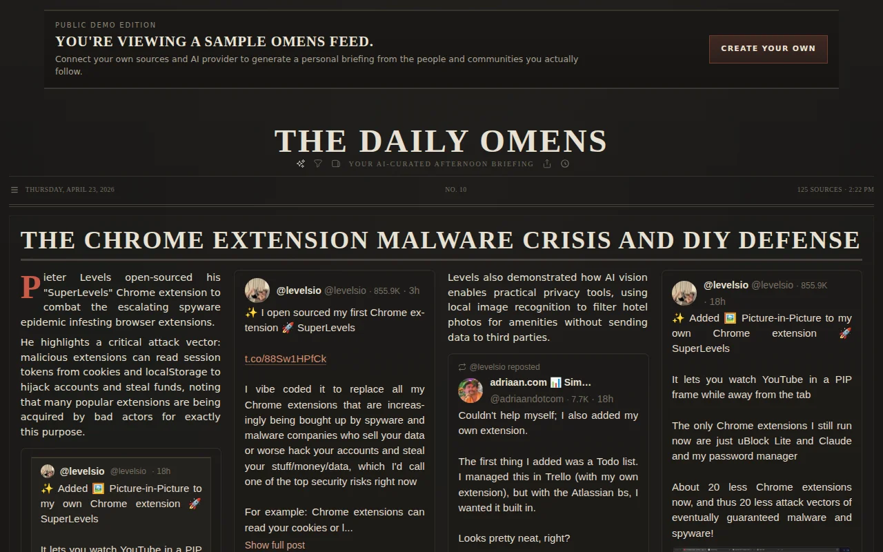 Omens AI filters my feeds so I spend 0 minutes doomscrolling