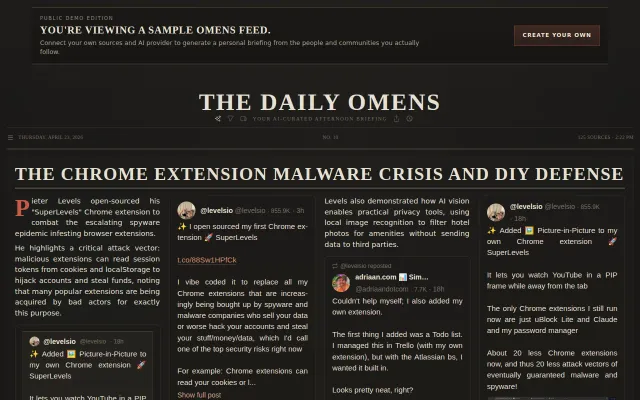 Omens AI filters my feeds so I spend 0 minutes doomscrolling