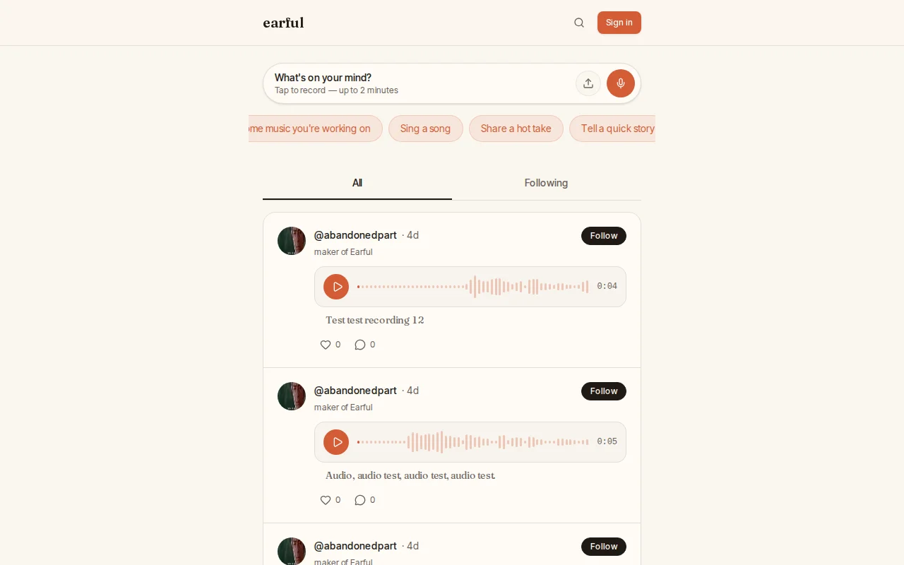 Twitter for Voice Notes