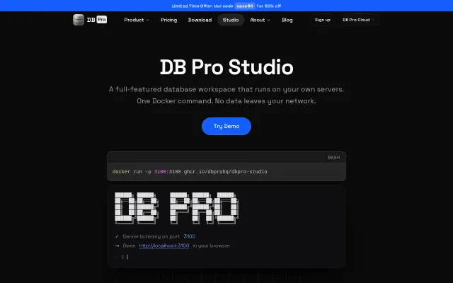 DB Pro Studio – Self-hostable collaborative database client