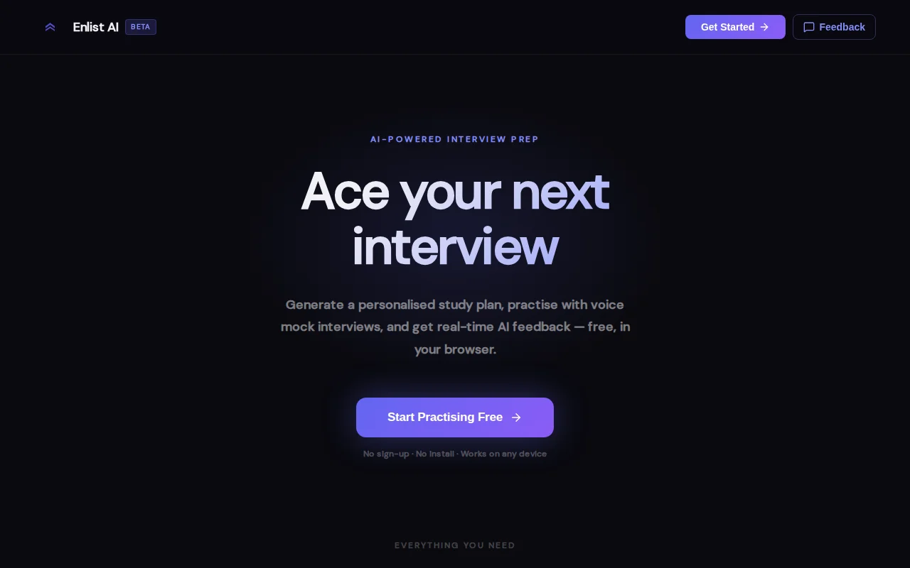 Enlist AI: Sub-second interview coaching with persistence