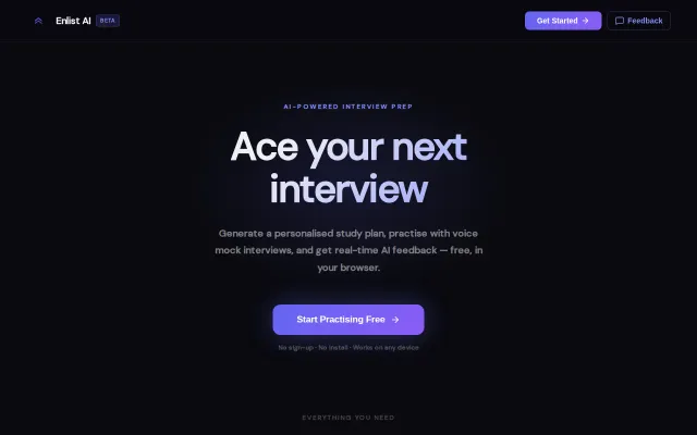 Enlist AI: Sub-second interview coaching with persistence
