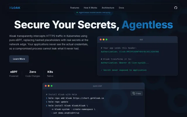 Kloak, A secret manager that keeps K8s workload away from secrets