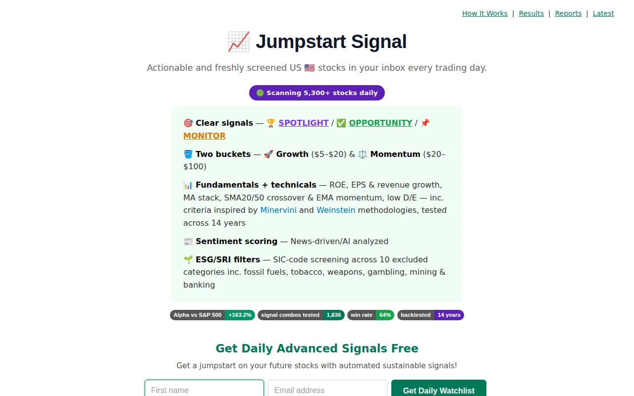 A free ESG stock screener that publishes its losses and methodology