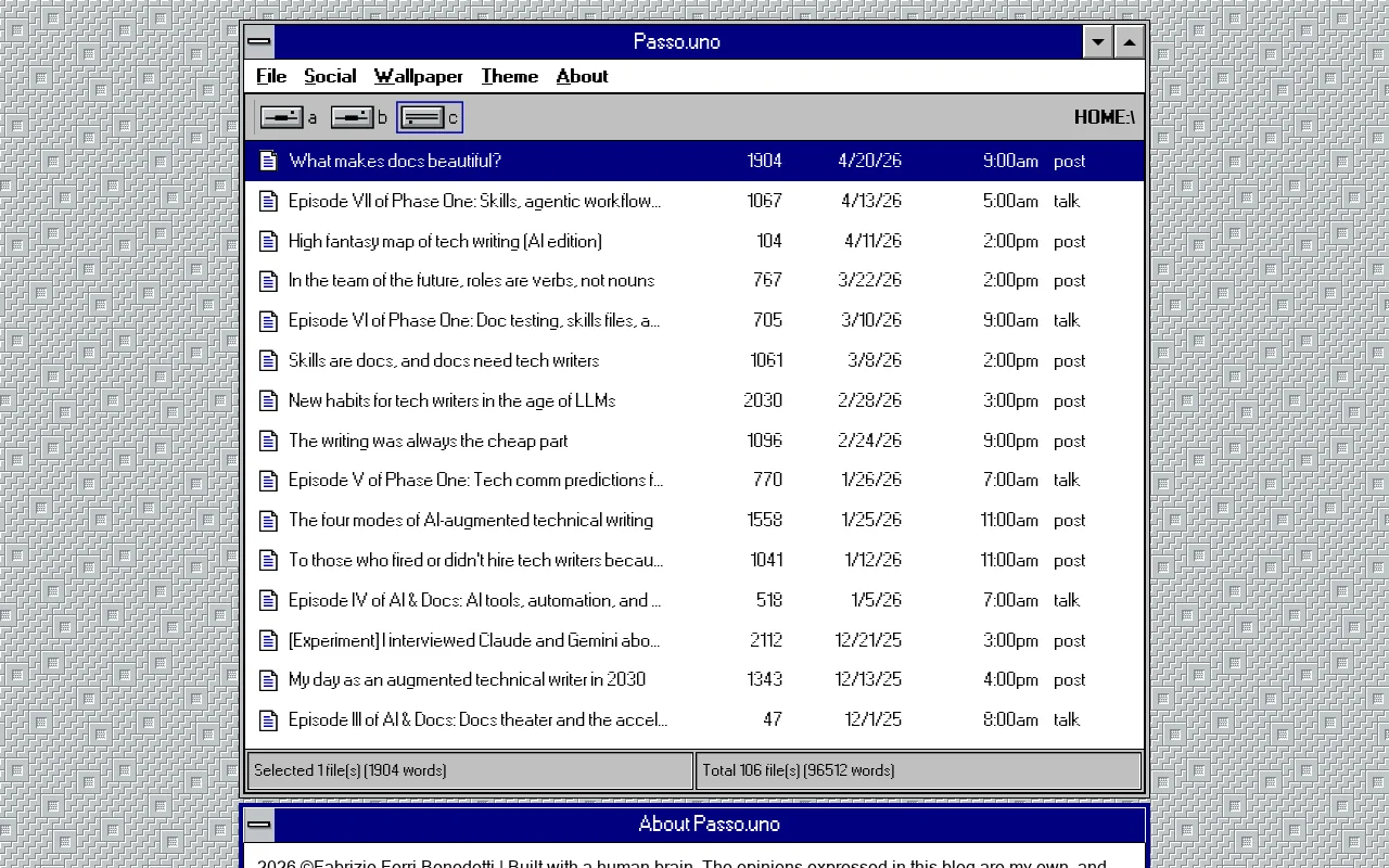 I remade my blog into a Windows 3.1 environment