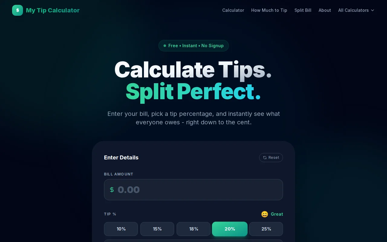 I made a simple tip calculator