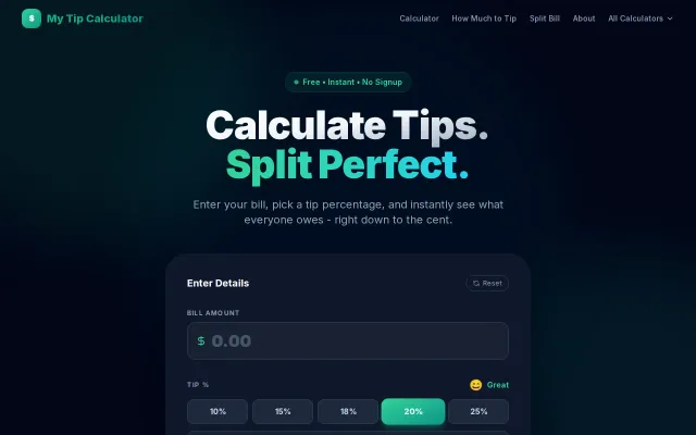 I made a simple tip calculator
